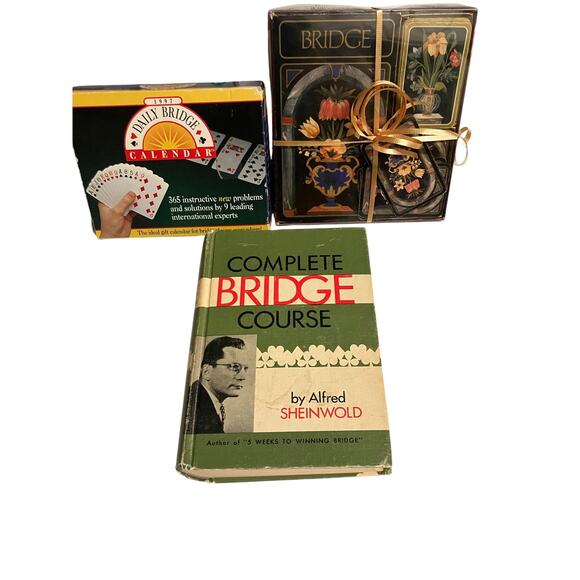 Complete Bridge Course 1959 Sheinwold, 1997 Calendar, Card Playing Gift Set, LOT - Picture 1 of 11